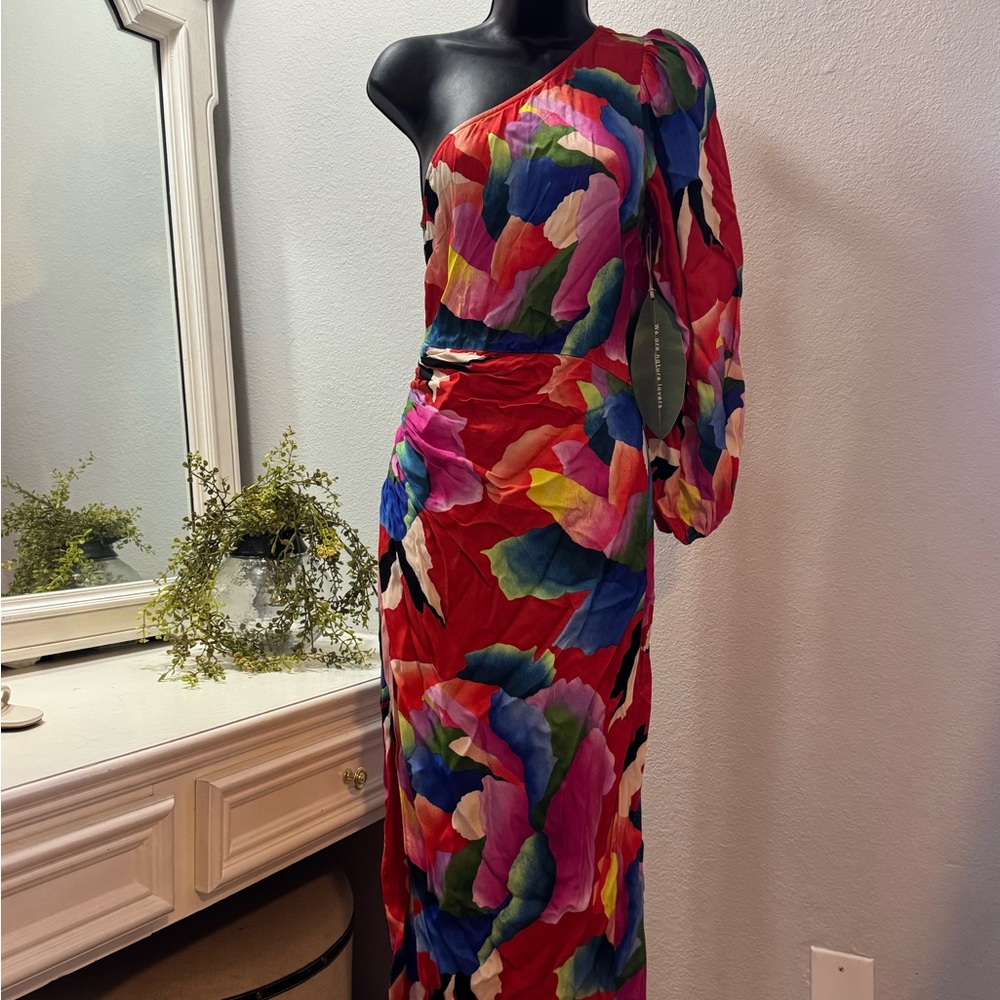 FARM Rio Vibrant Multicolor One-Shoulder Dress